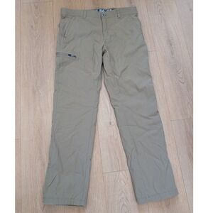 Eddie Bauer Mens 36x34 Tan Rainier Fleece Lined UPF 50+Water‎ Repellent Pants